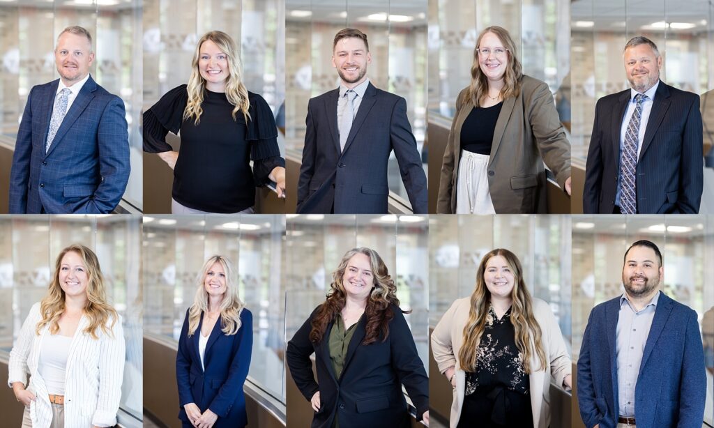 a variety of headshots taken at River Valley Architects in Eau Claire, WI